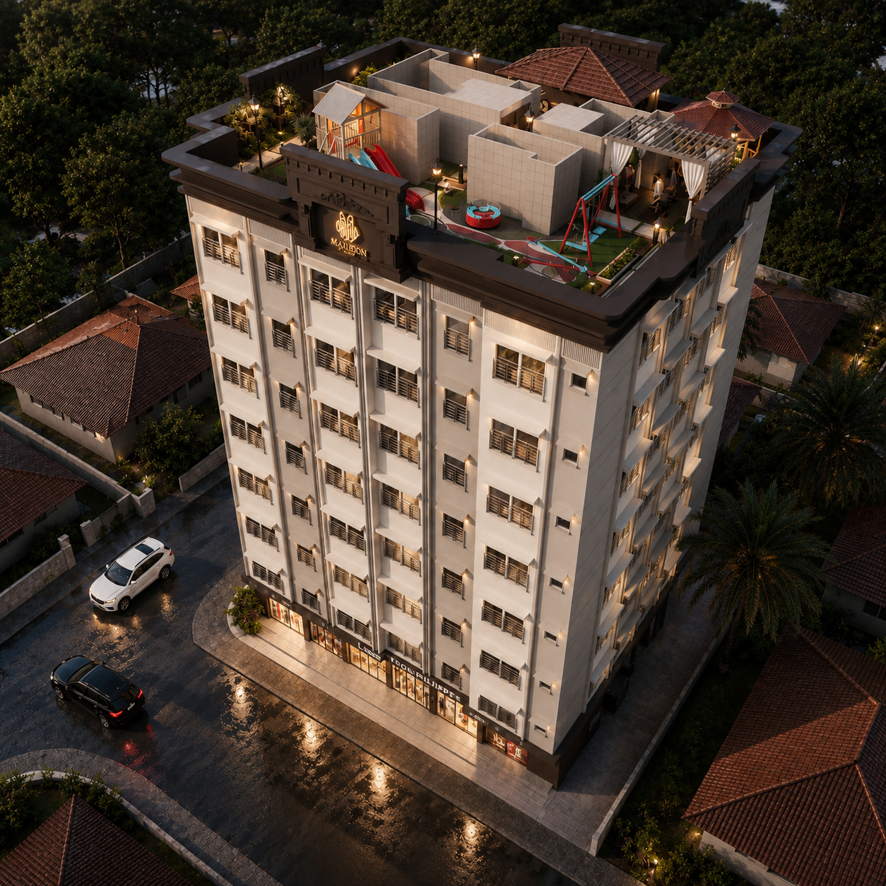 Mukundan Nirvana rooftop aerial view